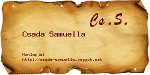 Csada Samuella névjegykártya